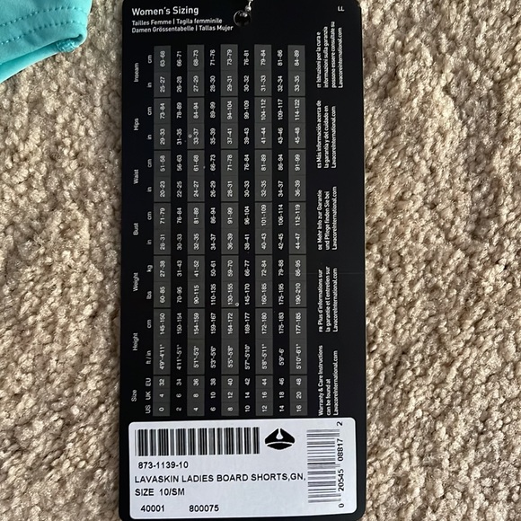 Lavacore Lavaskin Sun Protection Surf Activewear Seafoam Swim Board Shorts - Picture 3 of 5